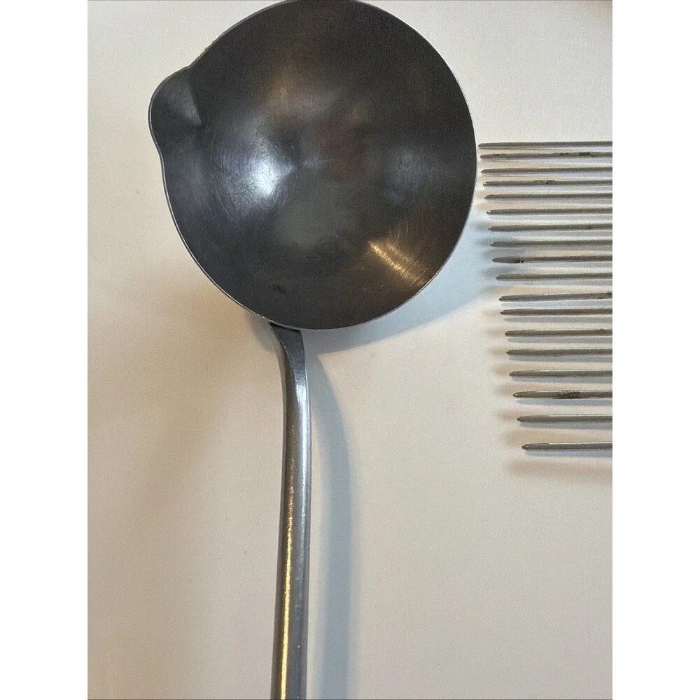 Vintage Red Bakelite Utensils Cake Cutter and Soup Gravy Serving Ladle
